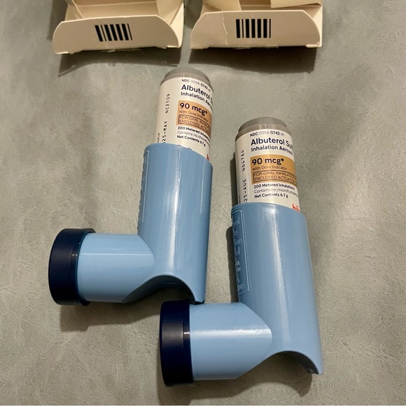2 Inhaler CASES NEW with expire albuterol sulfate BOXES NOT INCLUDED - Picture 2 of 2